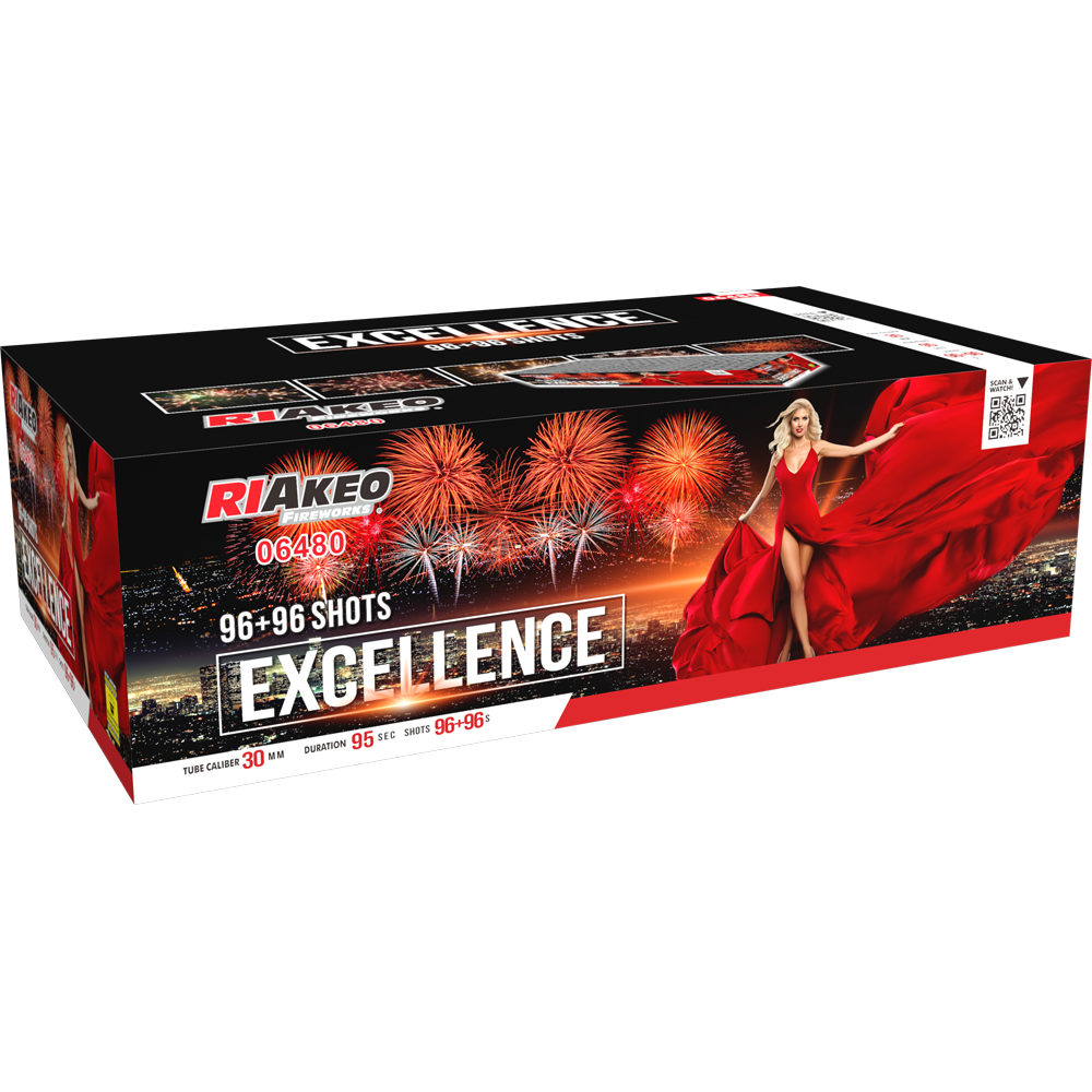 Excellence ►Riakeo Fireworks, Sortiment med 2. stk Compound batterier