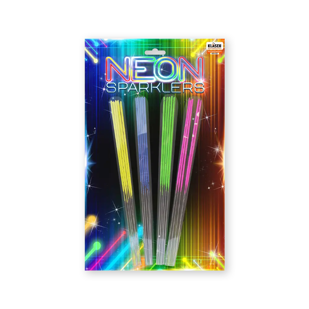 Neon Stjernekastere 28 cm, Stor stjernekaster i forskellige faver