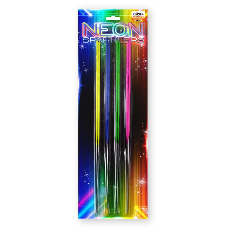 Neon Stjernekastere 40 cm, 4 forskellige farver